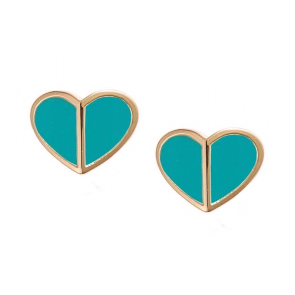 kate spade Jewelry - KATE SPADE • Fiji Heritage Heart Stud Earrings